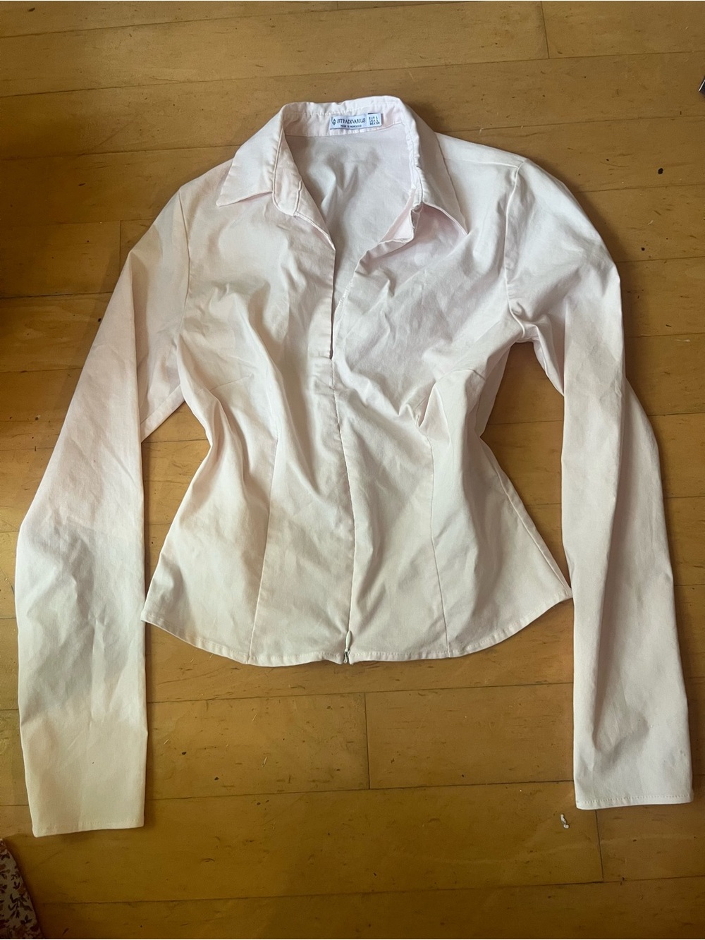 Stradivarius Pale Pink Fitted Top